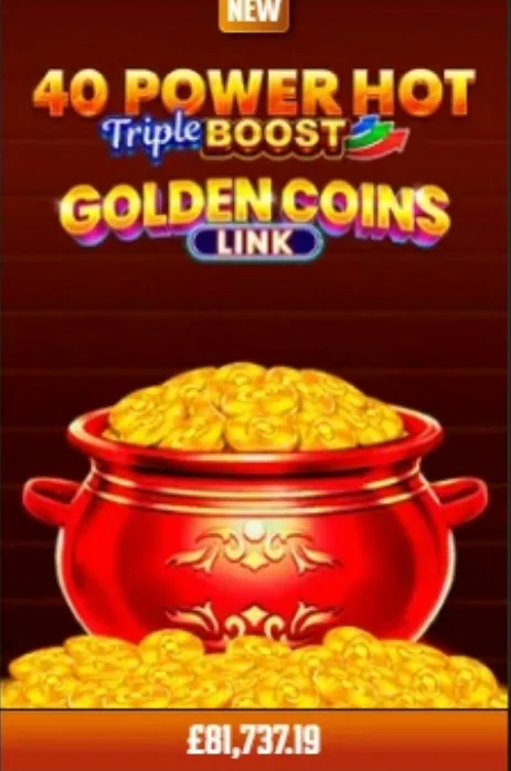 40 Power Hot Golden Coins Link jackpot slot